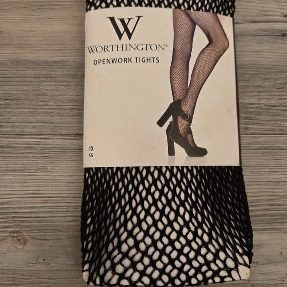 Worthington Accessories - Worthington Black Openwork Tights Fairy Grung 1xl